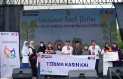 Rayakan HUT ke-80, KAI Sumut Serahkan 8 Ton Beras ke Panti Asuhan di Medan