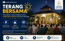 Hotelmurah.com Bantu 8.000 Masjid dan Mushola Lewat Terang Bersama